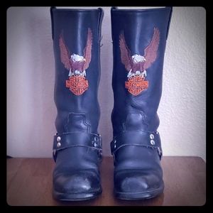 Boots Haley Davidson Embroidered Eagle.